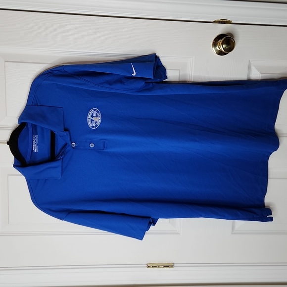 Men's Nike Golf Nike fit dry royal blue polo Sunken Meadow Golf Club - Picture 2 of 6